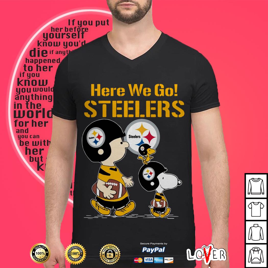 The Peanuts Character Charlie Brown And Snoopy Walking Pittsburgh Steelers  T-Shirt, hoodie, sweater, long sleeve and tank top