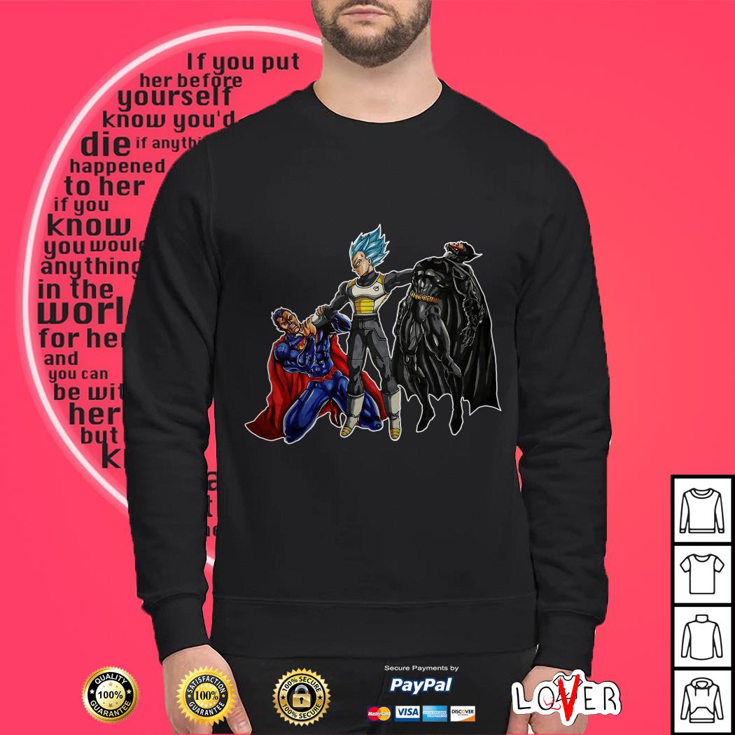 Vegeta vs Superman And Batman shirt, hoodie,sweater