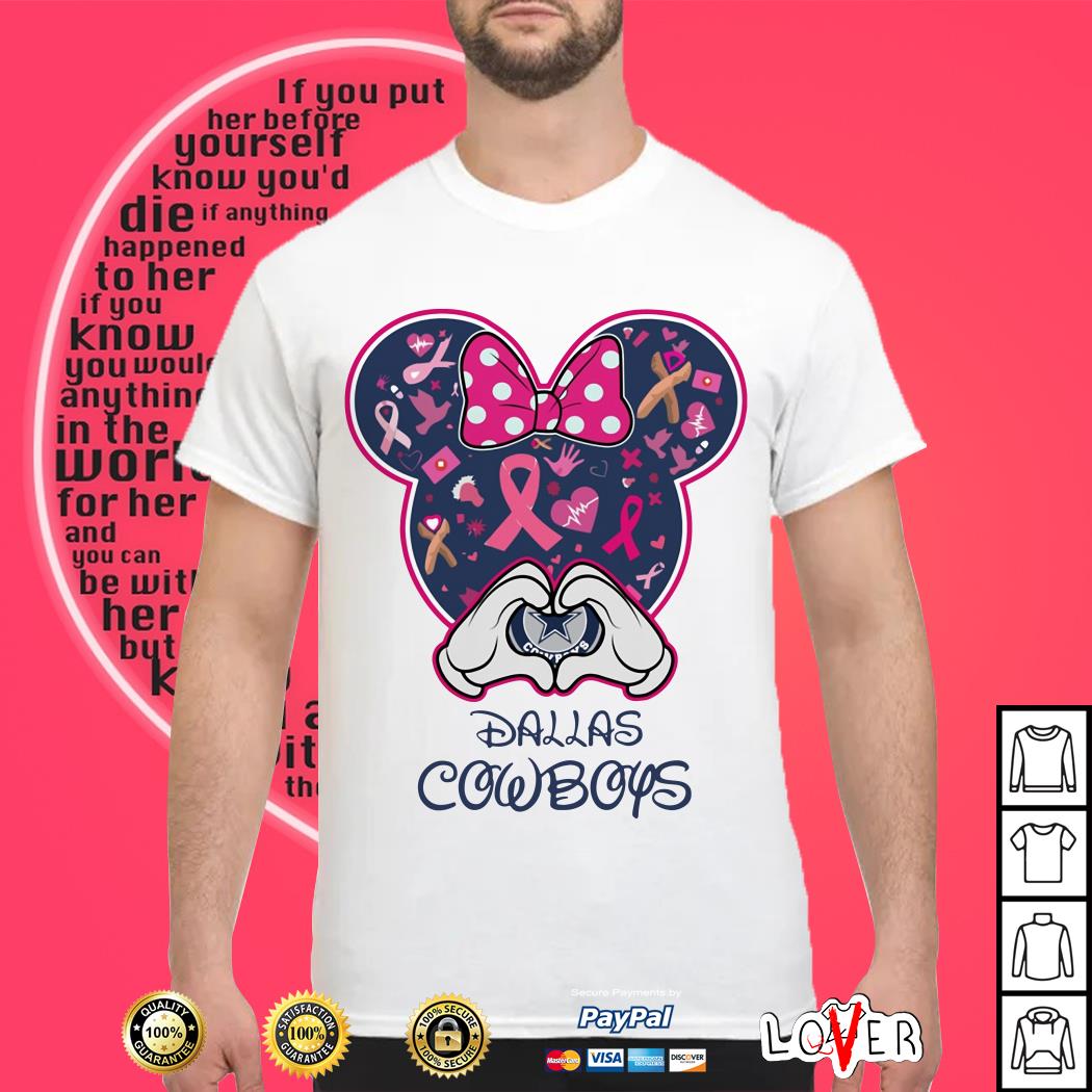 Dallas Cowboys Minnie mouse Breast Cancer Awareness shirt, sweater