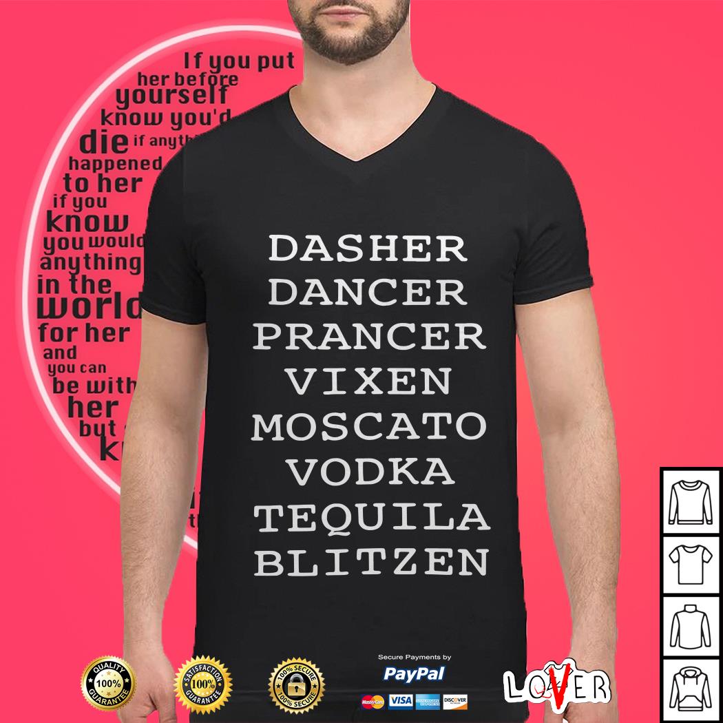 dasher dancer prancer tequila shirt