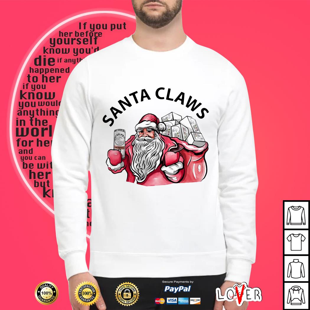 white claw santa claws shirt