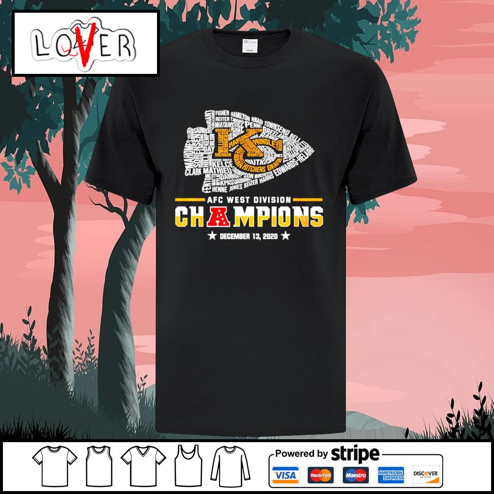 Kansas City Chiefs AFC west division champions december 13 2020 shirt,  hoodie, sweater, long sleeve and tank top